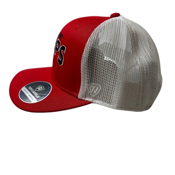 University of Maryland Terrapins Trucker Snapback Hat Red Unisex Adjustable Cap - Picture 2 of 10